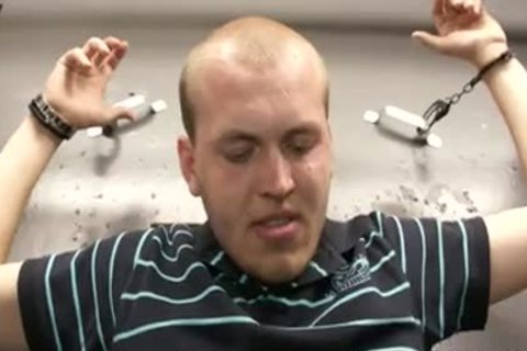 Restrained And Given A Facial - Factory clip scene