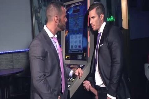 Mikel & Denis. Macho Action  At Some Bar