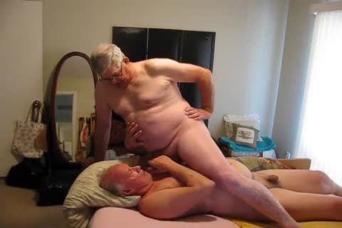 Two old males Playing In bed