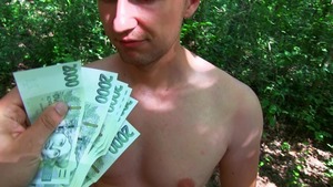 admirable-looking couple?s threesome with a stranger