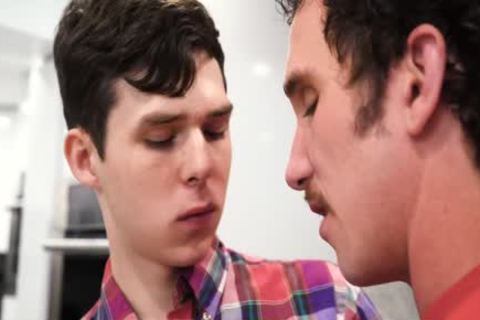 Muscle Step daddy Teaches His twink To suck penis