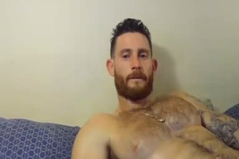 handsome And built man Caressing His Hard cock