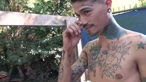 Latin guy With Tattoos Rammed On web camera For specie