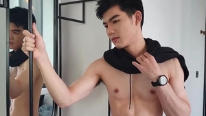 slim asian Model Shows His gigantic rod First Time. Full movie