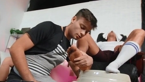 concupiscent Pedicure. naughty homosexual Sex