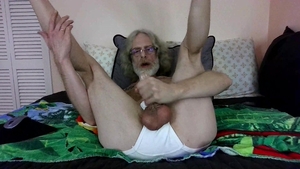JerkinDad14 - Stoopid penis Gooner Daddy Strokes massive Greasy penis underclothing Masturbation Goon Bate Session