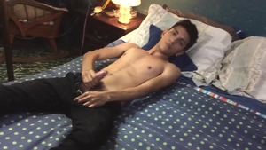 BarebackLatinoz: Skinny Santiago pumping in the bed