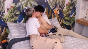 BoyFun: Blond hair Luis Angel alongside Junior Jones rimming
