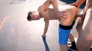 sleazy Nick Gives Up His sleazy Skinny booty outside