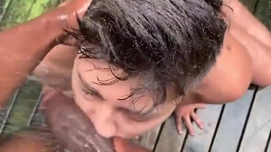 Interracial bare butthole-copulation