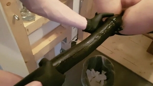 090 - thong-on bang With extreme lengthy Dildos (Camera A)