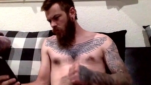 str8 Bearded And Tatted Biker