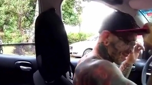 Giving My Boyfriend A blowjob In The Car