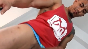 Latin Hunk Showing Off & Playing With His gigantic meat!!