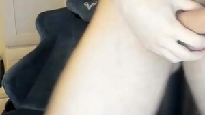 alluring Cubby boy Cums On Chair