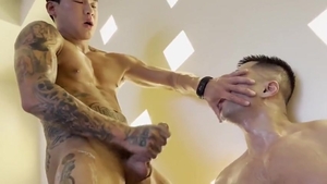 Chinese plowing At Thai gay Sauna