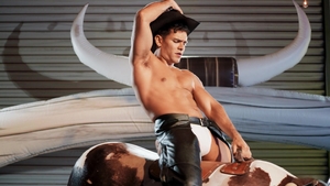 Men: Spreading Wide on Stools
