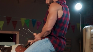 Men: Spreading Wide on Stools