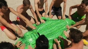 Wanking In The Waves Of Crete