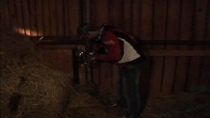 Tanned Twink Cums Hard in the Barn