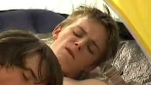 Boyz Party: Sandy Semen Splashed on Canvas