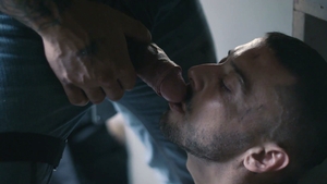 masqulin: Shirtless Captive Tied Up With His Own Arms