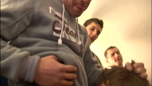 Sucking His Way Through the Lads' Cocks