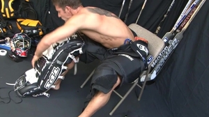 Next Door Male: Stroking his meat after hockey for you